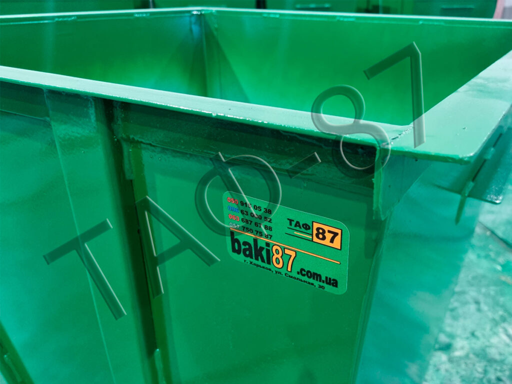 Металевий бак для сміття ТАФ-87
